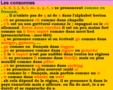 Prononciation des consonnes en breton